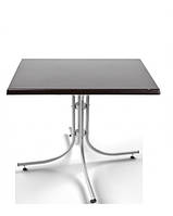 Квадратный стол для кафе SONIA chrome ДСП 800*800 венге