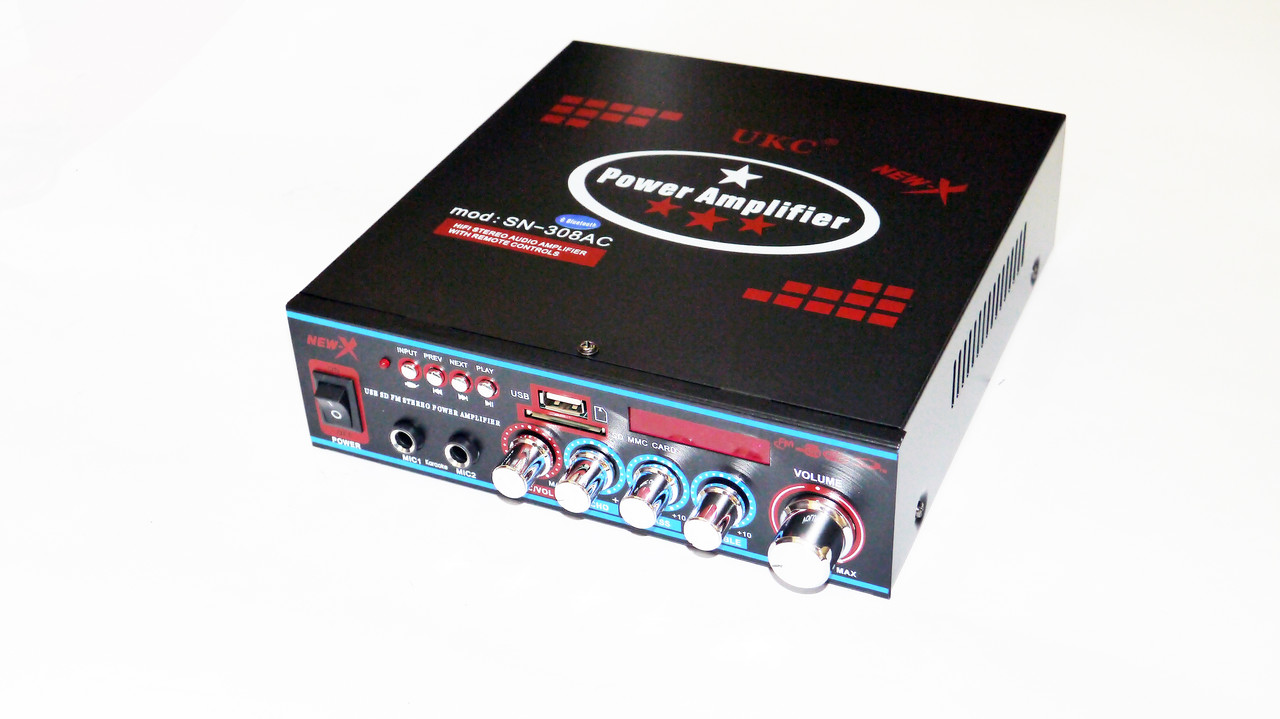 Підсилювач звуку UKC SN-308BT USB+SD+MP3