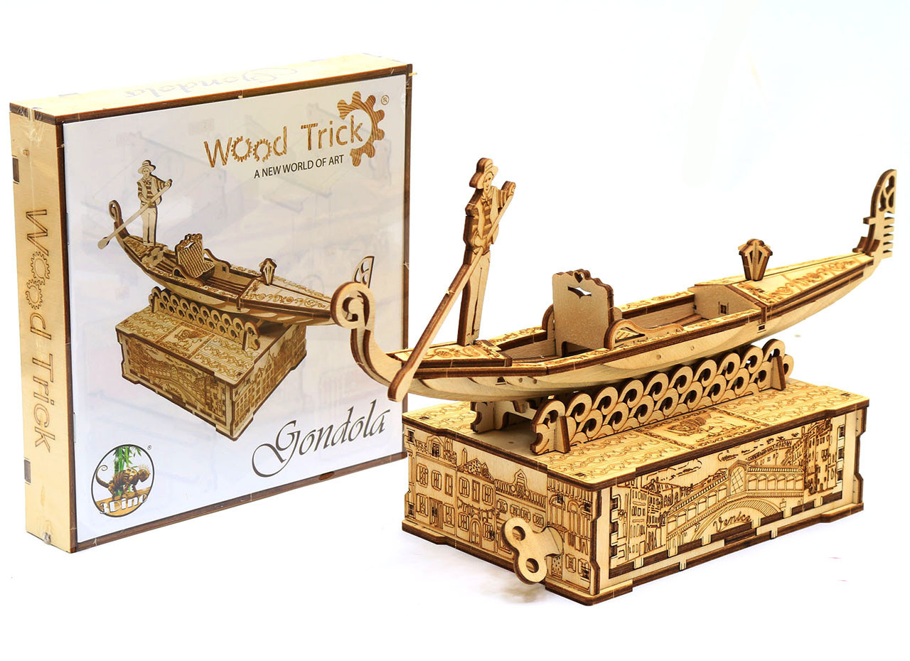 Дерев'яний конструктор Wood Trick Гондола.Техніка збірки - 3d пазл