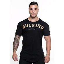 Чоловіча футболка для фітнесу та бодібілдингу BULKING, чорна