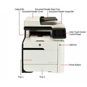 Кольоровий лазерний БФП/МФУ HP Color LaserJet Pro 400 M476dn б.в. з Європи, фото 2