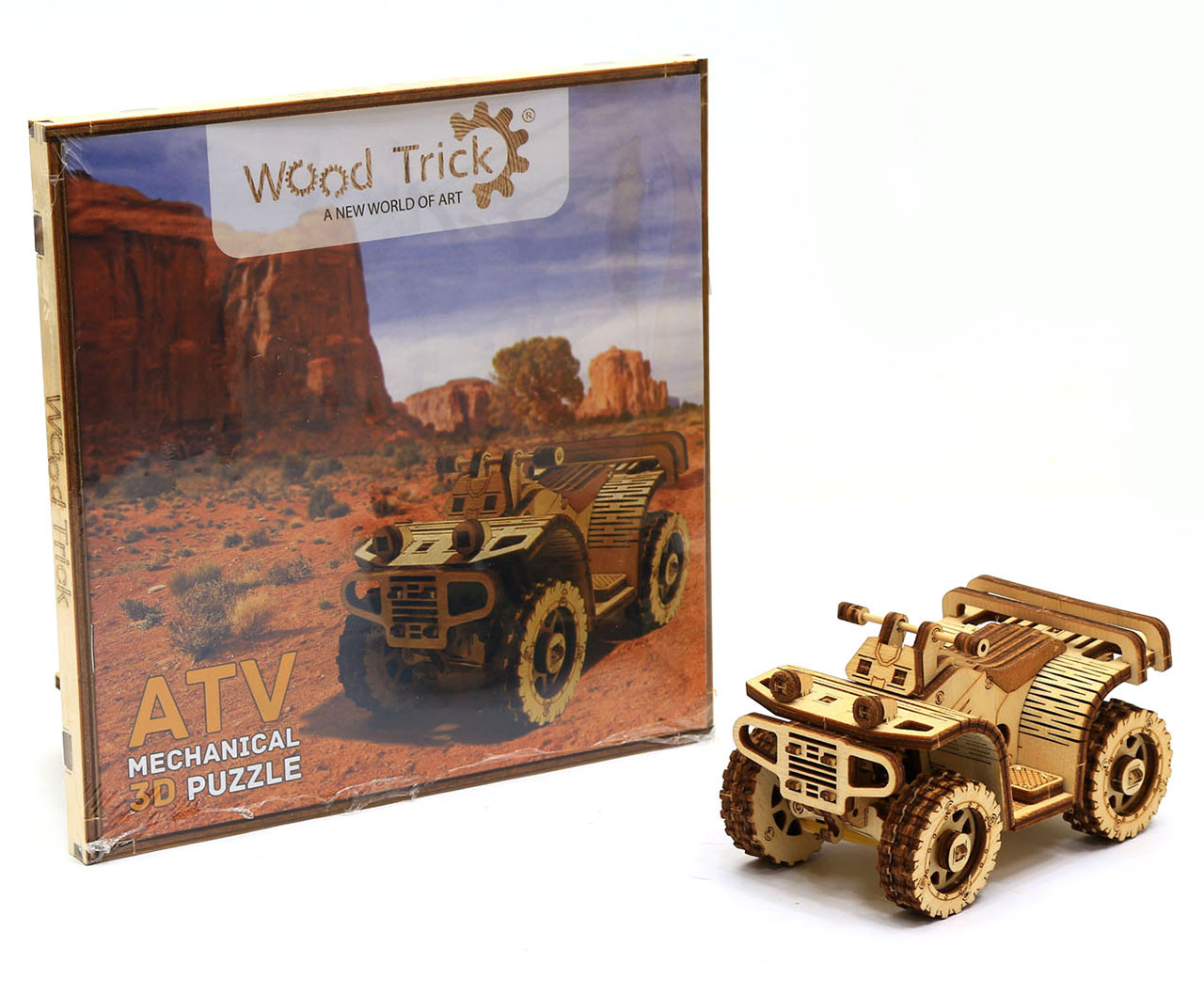 Дерев'яний конструктор Wood Trick Квадроцикл ATV. Техніка збірки - 3d пазл