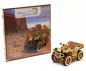 Дерев'яний конструктор Wood Trick Квадроцикл ATV. Техніка збірки - 3d пазл