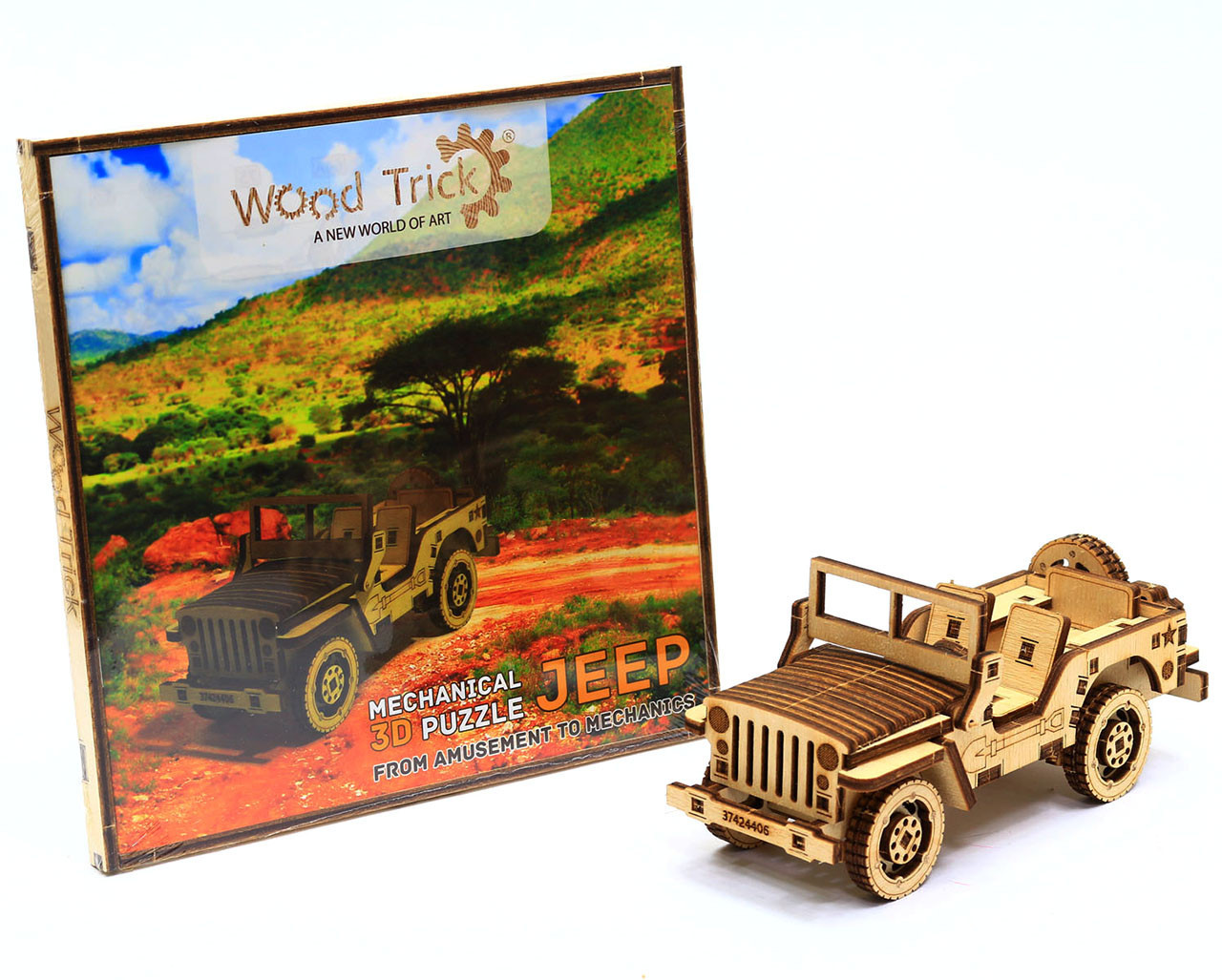 Дерев'яний конструктор Wood Trick Джип. Техніка збірки - 3d пазл
