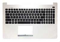 Оригинальная клавиатура для ноутбука Asus X502, F502, R509 series, ru, black, белая передняя панель