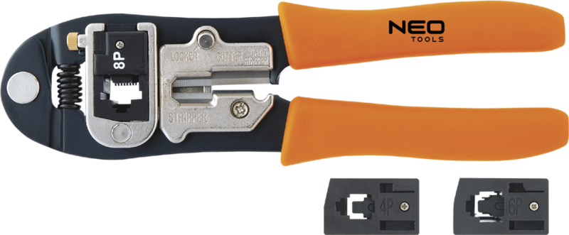 Кліщі для обтискання телефонних наконечників Neo 4P, 6P, 8P, фото 1