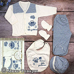 Комплект 5 предметів одягу для хлопчика Зріст: 56 см Розмір: 0 - 3 місяців (6921-3)