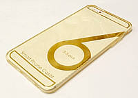 Чохол для iPhone 6 Plus/6s Plus силіконовий ультратонкий прозорий золотий