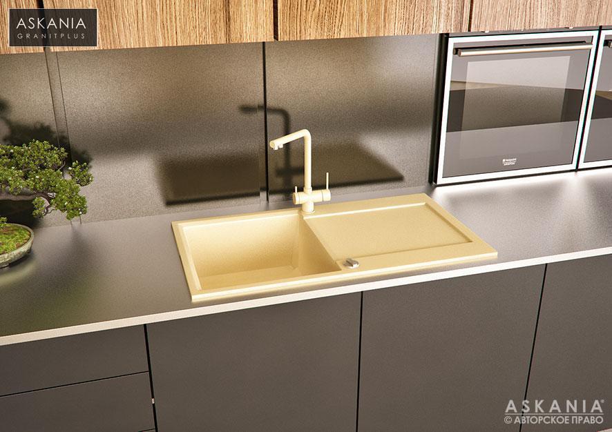 ГРАНИТНА МОЙКА ASKANIA «METRA» RV 04 beige