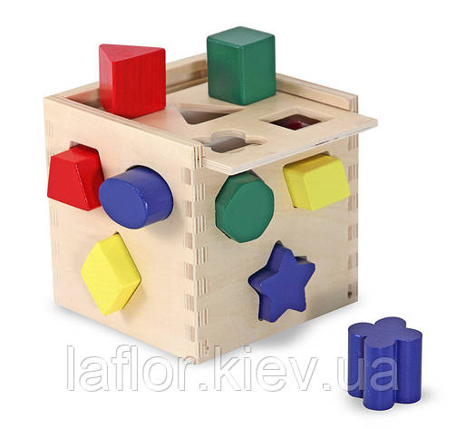 Іграшка дерев'яна Сортувальний куб ТМ Melissa&Doug, фото 1