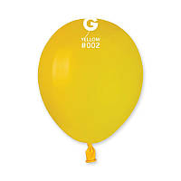Латексные воздушные шарики 5" пастель 02 желтый Gemar