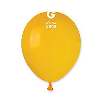 Латексні повітряні кульки 5" пастель 03 темно-жовтий, Gemar