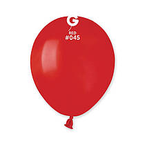Латексні повітряні кульки 5" пастель 45 червоний Gemar