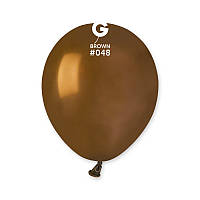 Латексные воздушные шарики 5" пастель 48 коричневый Gemar