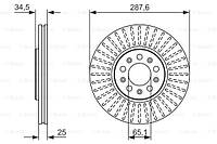 Гальмівний диск передній Skoda Fabia (1999-2008) Bosch 0986479914