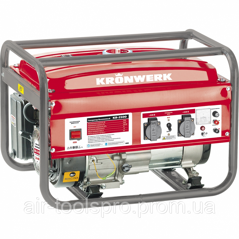 Генератор бензиновий KB 2500, 2.4 кВт, 15 л, KRONWERK