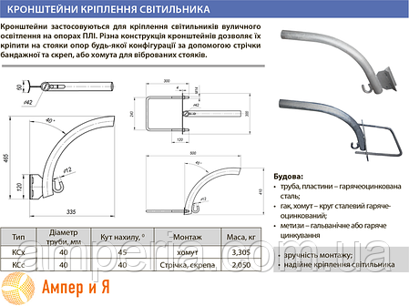 Кронштейн КСс під бондажну стрічку ЛІЗО, фото 3