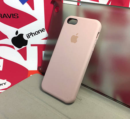 Чохол для iPhone 5 5s se накладка на бампер протиударний Original Soft Touch пудра, фото 1