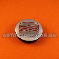 Колпачки заглушки на литые диски Seat 57/52/7 мм 5JA 601 151A серебро/хром