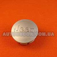 Колпачки заглушки на литые диски Jeep (56/48/14) серые/глянец