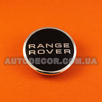 Колпачки заглушки на литые диски Range Rover (63/47/9) AH321A096A/BJ32-1130-AB черный/хром