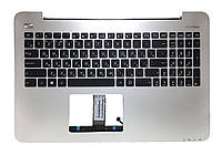 Оригинальная клавиатура для ноутбука Asus X555M, X555, K555L, DX992L, VM590L, V555L серебристая панель