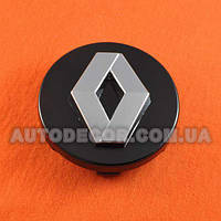 Колпачки заглушки на литые диски Renault (60/57/9) черные/хром