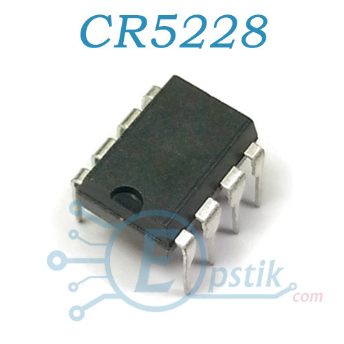 CR5228, PWM контролер живлення з вбудованим транзистором, DIP8