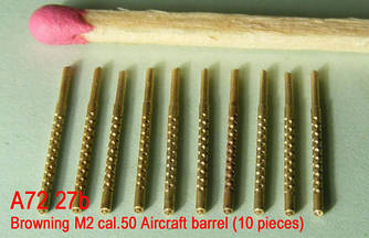 Browning M2 cal.50 Aircraft barrel (10 pieces) 1/72 Mini World 7227b