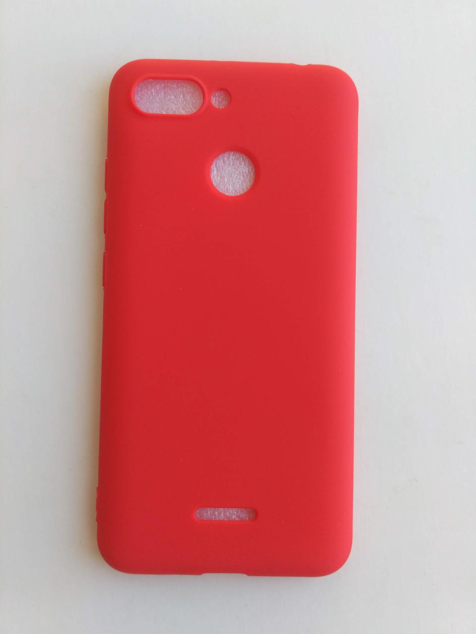 Силіконовий чохол Xiaomi Redmi 6 червоний матовий Червоний 1759P