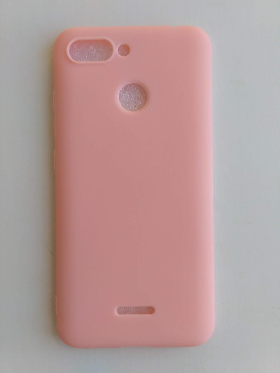Силіконовий чохол Xiaomi Redmi 6 рожевий матовий Кораловий 1759P
