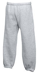 Спортивні штани дитячі сірі Premium elasticated Fruit of the Loom 64-025-94 5-6
