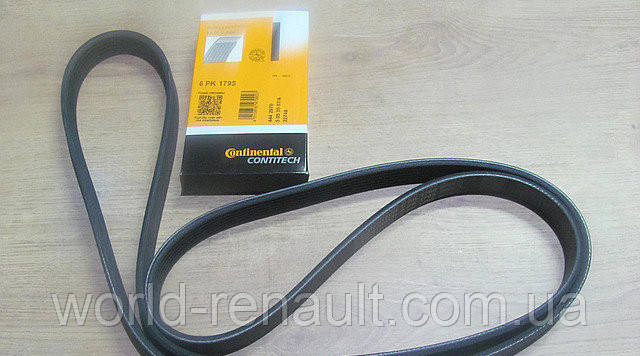 Ремінь генератора (+AC) на Рено Трафік 1.9dci+2.5dci/CONTI 6PK1795