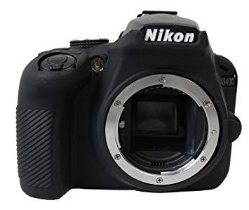 Захисний силіконовий чохол для фотоапаратів Nikon D3300, D3400 - чорний