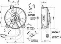 Вентилятор Spal 24V, витяжною, VA31-B100-46A, фото 4