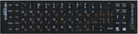 Качественные буквы на клавиатуру наклейки 68 букв, непрозрачная основа англ. белые (русские и укр. оранжевые)
