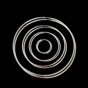 Срібні сережки-кільця (Конго), d-80мм, фото 2