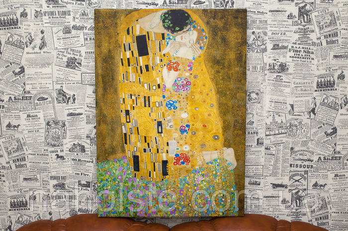 Поцелуй Густав Климт. 50х70 см. Репродукция. (ID#749361433), цена: 450 ...