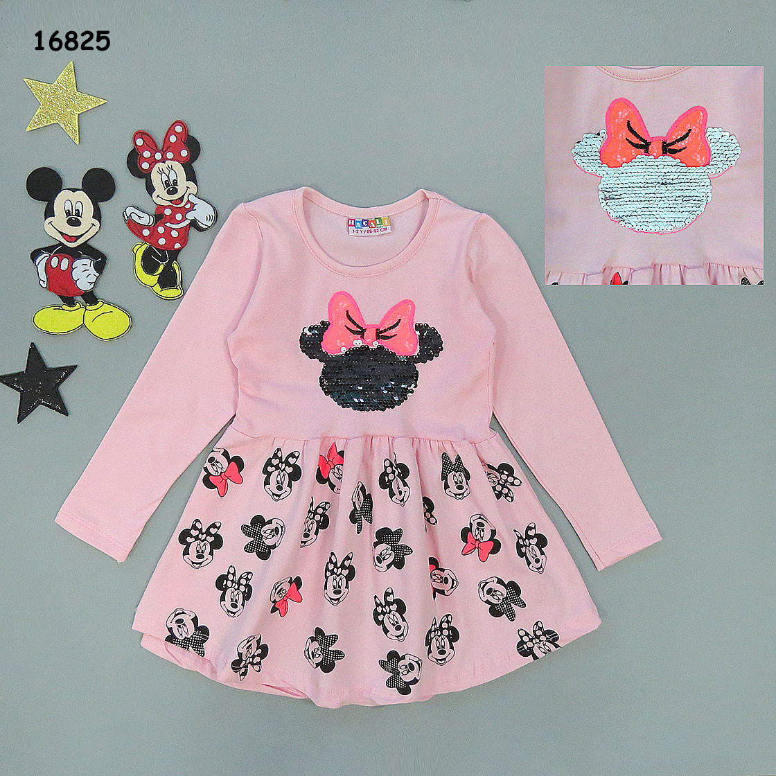 Сукня Minnie Mouse для дівчинки (двосторонні паєтки). 86-92 см