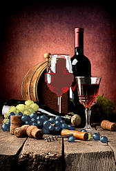 СКВ-173. Схема для вишивки бісером Натюрморт з вином