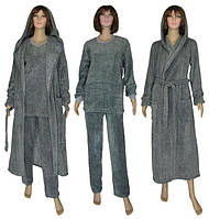 NEW! Подарункові набори для жінок - махрова піжама і махровий халат серії Grafite Melange ТМ УКРТРИКОТАЖ!