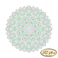 Схема вишивання бісером на габардині Мандала М'ятна свіжість МА-006(1)