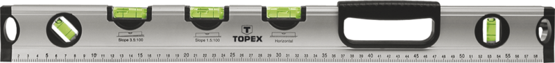 Рівень Topex, 100 см, 5 вічок, різні кути, фото 1