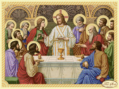 Малюнок на тканині для вишивання бісером Таємна вечеря ТИС-008