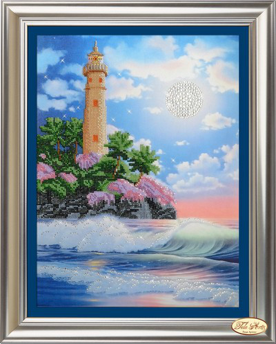 Набір у змішаній техніці (бісер + стрази) Тропічний маяк НС-005