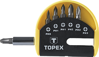 Насадки з тримачем Topex, набір (під викрутку) у футлярах 7 шт.*1 уп.