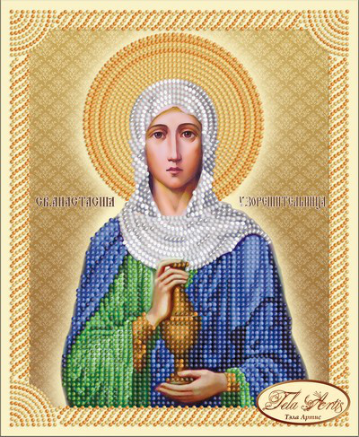 Малюнок на тканині для вишивання бісером Свята Анастасія Візерунка ТИМ-041