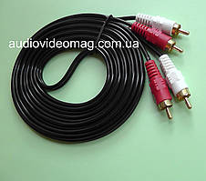 Кабель 2 RCA на 2 RCA (тюльпан), довжина 3 метра