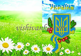 Схема для вишивання бісером на атласі Обкладинка для паспорта  БН-072 атлас