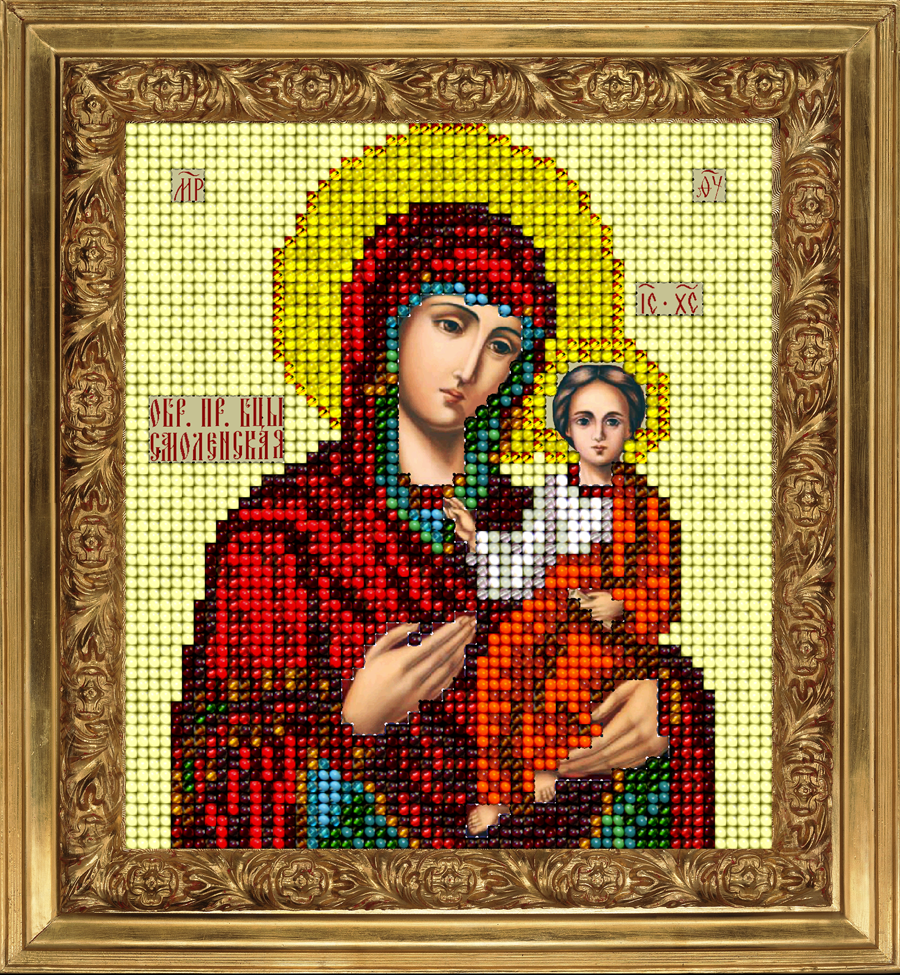 Набір для вишивання ювелірним бісером Ікона Смоленська 51113